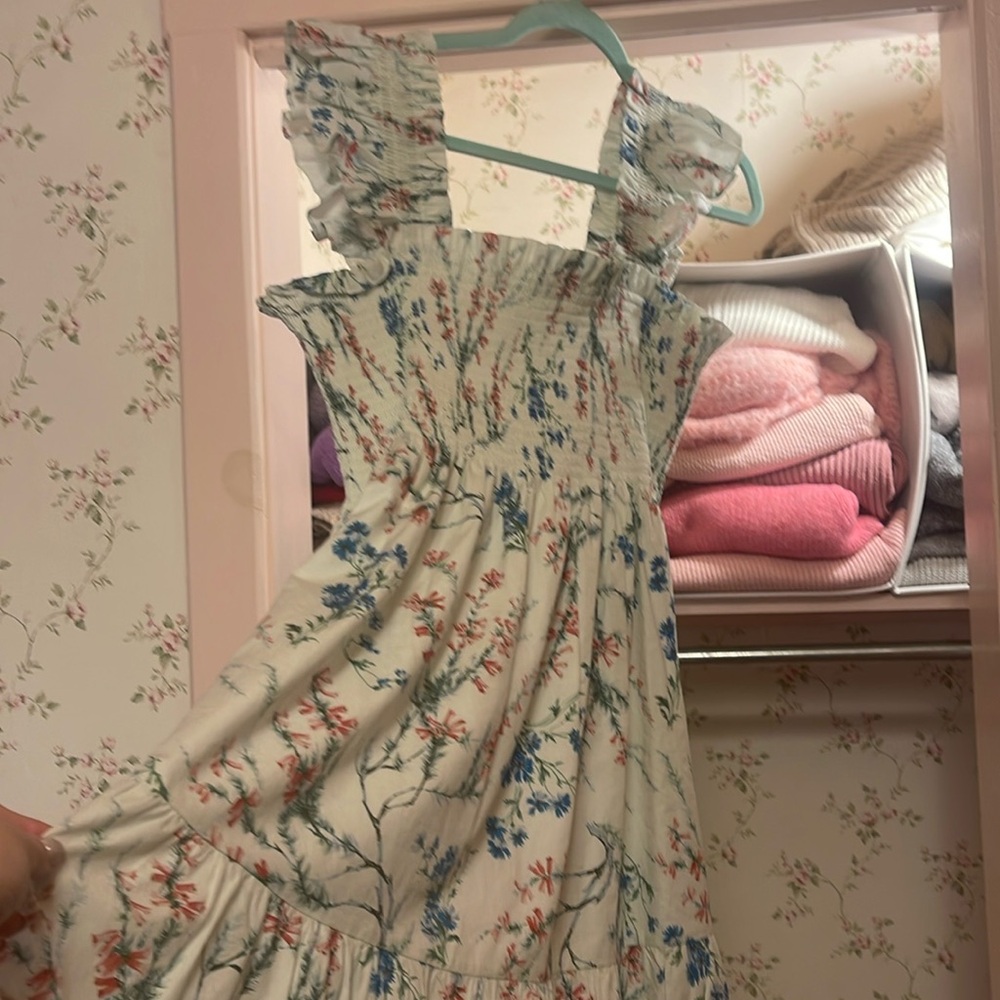 Hill House mini nap dress in spring chintz print size xl - Picture 2 of 5